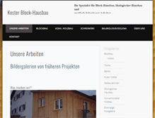 Tablet Screenshot of block-hausbau.ch